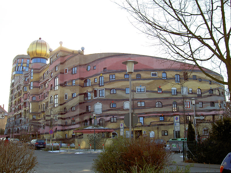 Waldspirale (erdei spirál) - lakóépület Darmstadtban