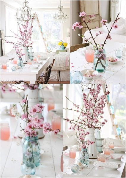 Tavaszi dekoráció - cseresznyevirágzás otthon