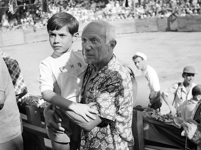 Pablo Picasso és fia Claude