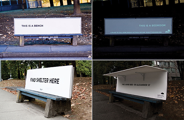 Kényelmesebbé tették a padokat a hajléktalanok számára - fotók