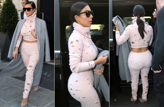 Lyukas ruhában parádézott Kim Kardashian - fotók