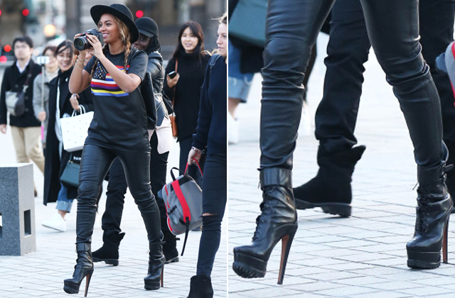 Beyoncé szerint a tűsarkú az ideális cipő városnézéshez