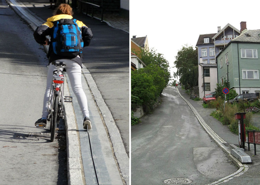 Átadták a világ első biciklis mozgólépcsőjét
