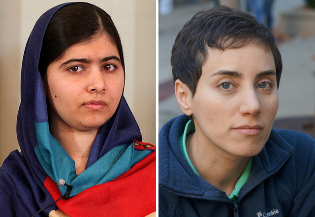 Malala Yousafzai és Maryam Mirzakhani, iráni matematikus 