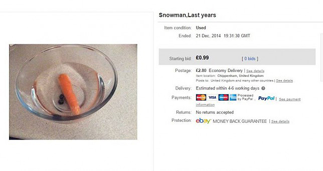 Elolvadt hóembert árulnak a neten