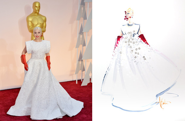 Fültisztító pálcikával rajzolta meg az Oscar-ruhákat