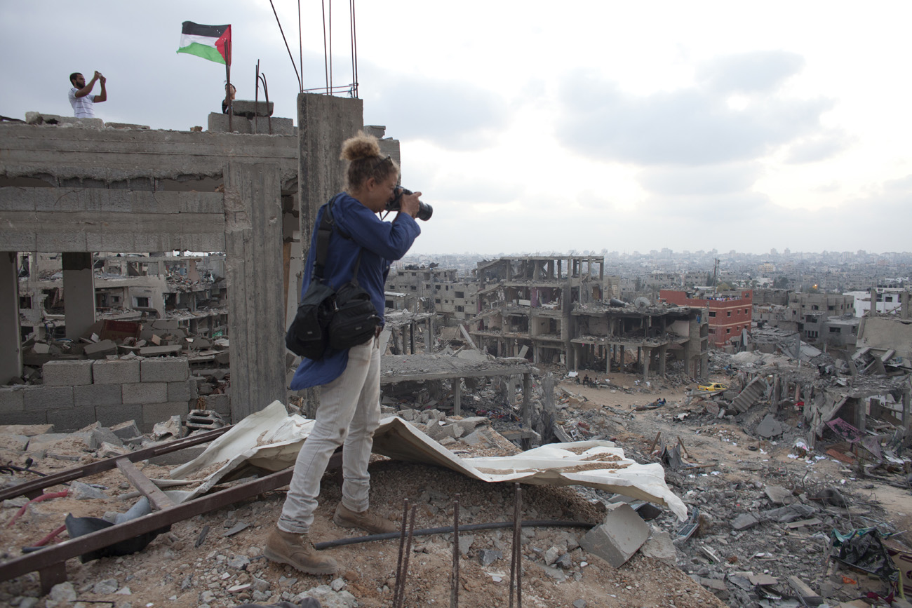 Heidi Gázában (Fotó: Ashraf Al Mashri)