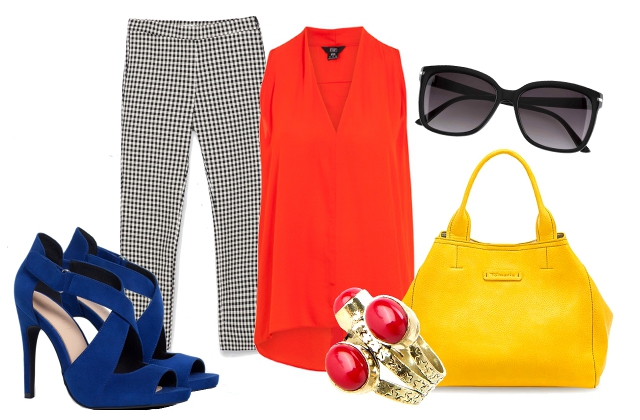 Top: F&F, nadrág: Zara, napszemüveg: H&M, gyűrű: Mango, táska: Tamaris, cipő: Bershka