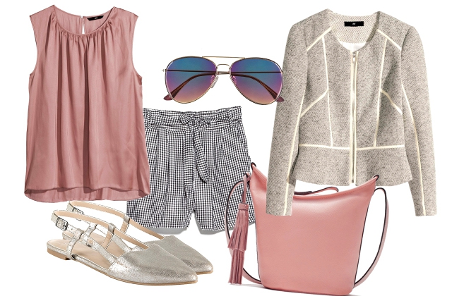 Blézer, top, napszemüveg: H&M, nadrág: Mango, táska: Zara, cipő: F&F
