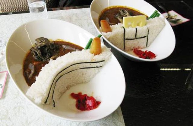 Elképesztően tálalja a rizst a japán étterem - fotók