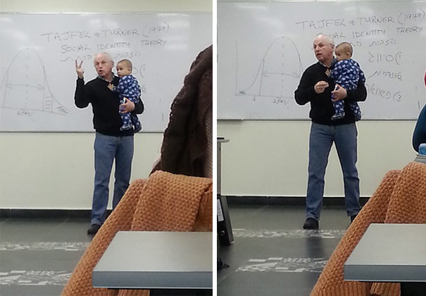 Amikor a diák babája sírni kezdett a professzor olyat tett, amin mindenki meglepődött