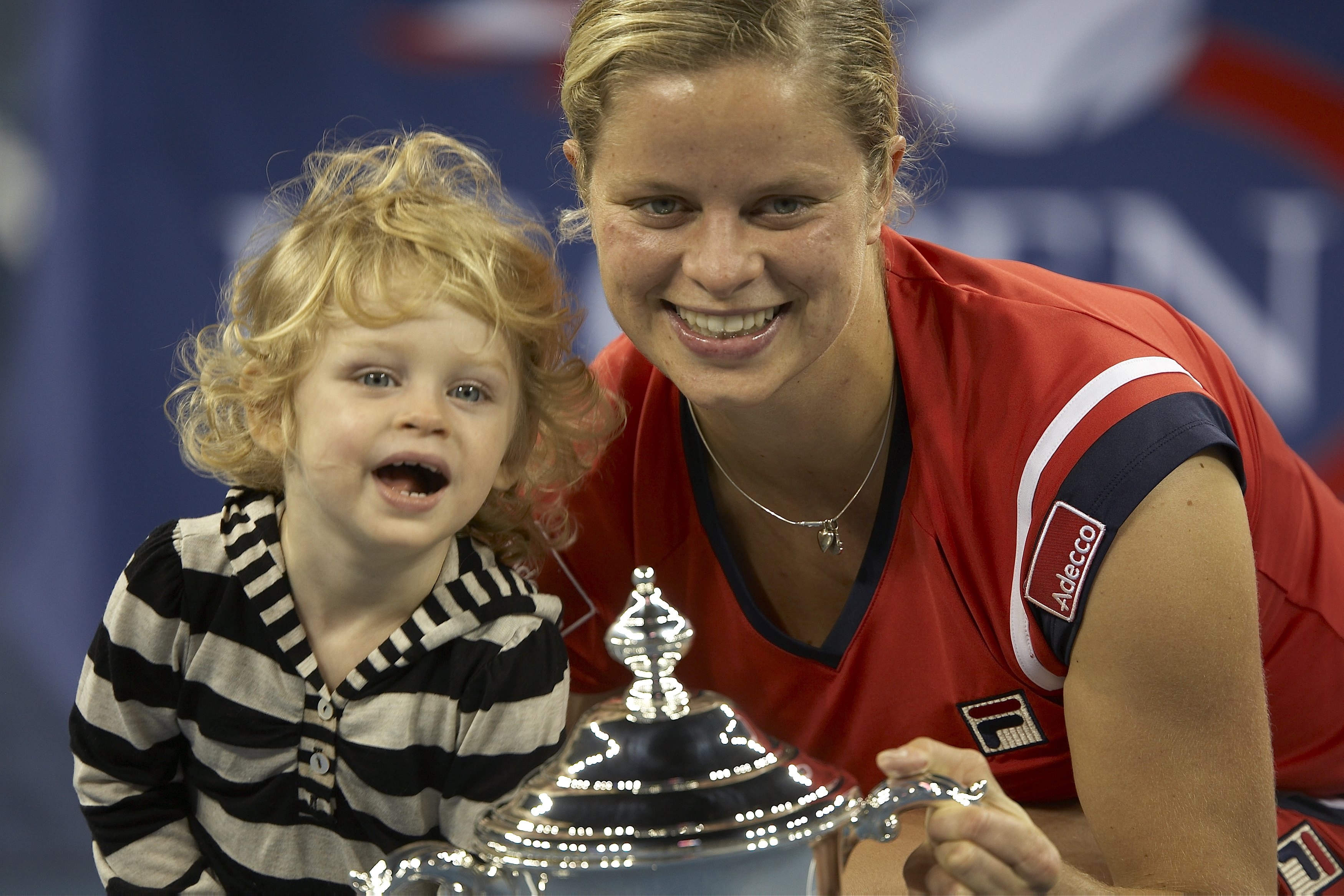 Kim Clijsters és Jada a 2009-es U.S. Open döntöje után