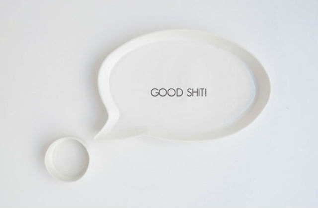Szövegbuborék tányér. A kedvenc. Fotó: buzzfeed.com