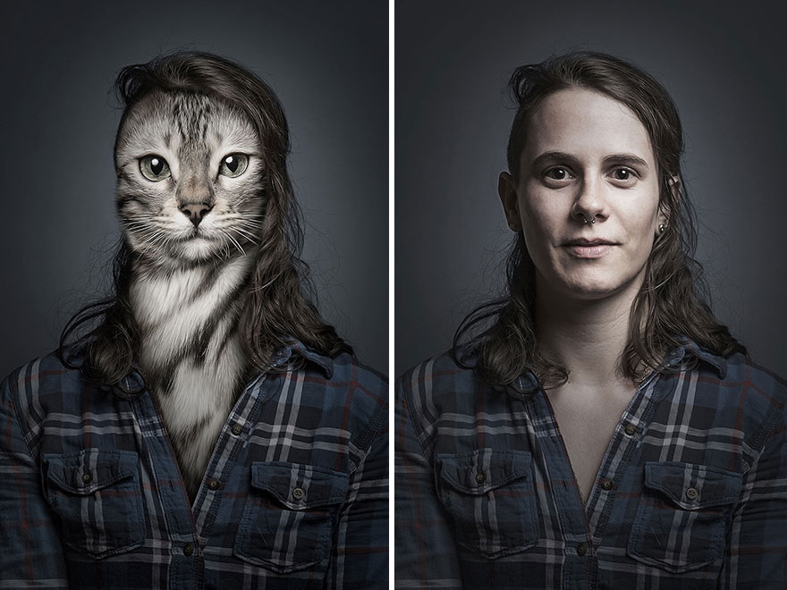 Így néznének ki a macskák emberi ruhában - mókás képek