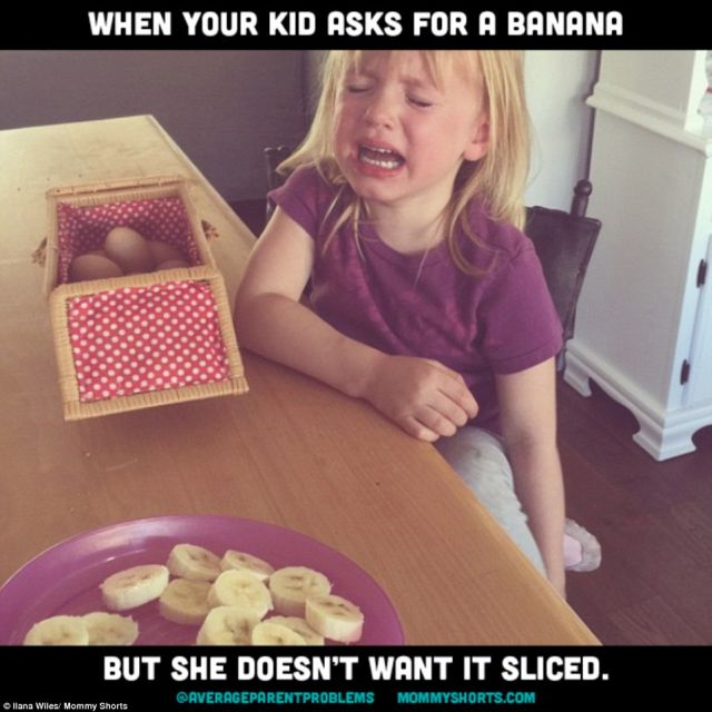 Amikor a gyerek banánt kér, de nem karikázva szeretné.
