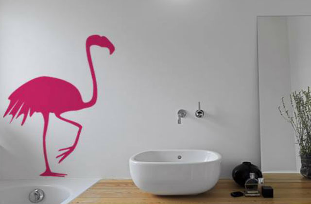 A fürdőszobabáa egy rózsaszín flamingót? Fotó: simplemente.hu