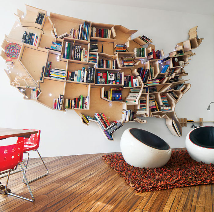 20 elképesztően kreatív könyvespolc az olvasás szerelmeseinek - képek
