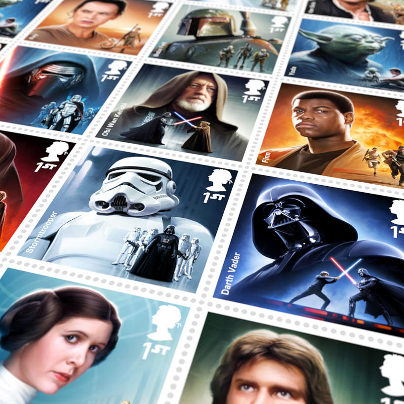 Az elképesztően király Star Warsos bélyegekkel még az űrbe is írhatsz levelet
