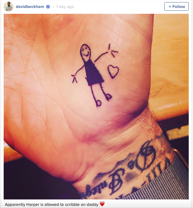 Kislánya tervezett tetoválást David Beckhamnek