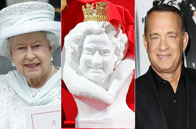 Tom Hanksre hasonlít II. Erzsébet új szobra - fotó