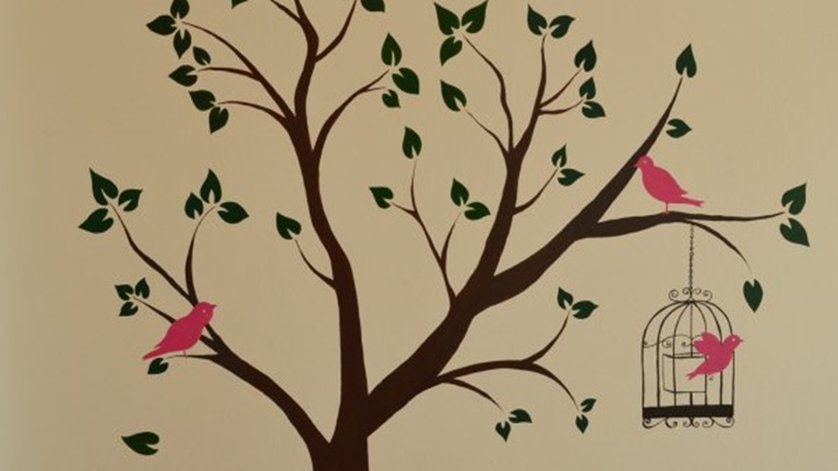 DIY gyönyörű - falfestés a gyerekszobába