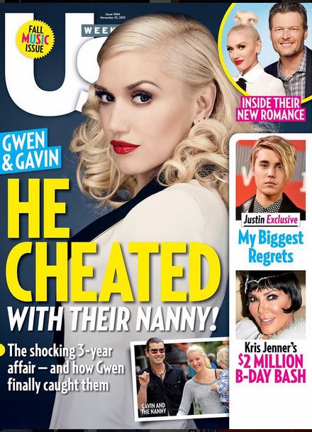 Gwen Stefani szült, míg férje a dadával szexelt