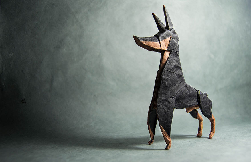 Elképesztő origami-szobrok egy spanyol művésztől - fotók