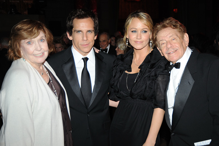 Ben with his wife Christine Taylor and his parents Anne Meara and Jerry Stiller
