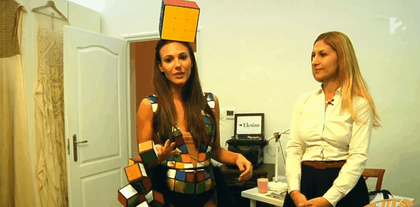 Nagy Nikoletta Rubik-kockának öltözik a világversenyen