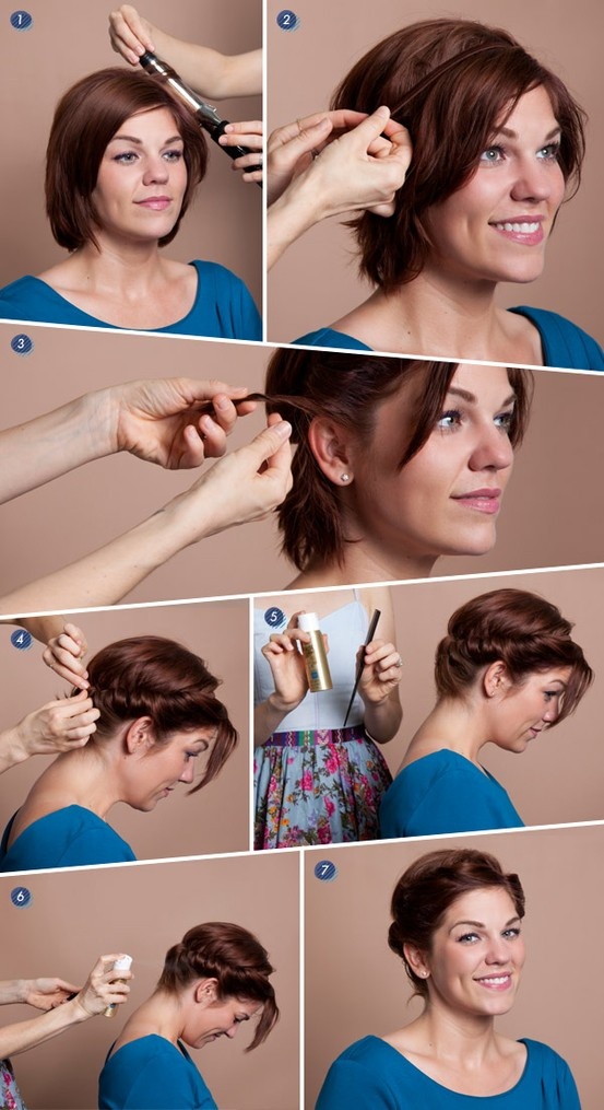 Így készíts feltűzött frizurát állig érő hajból!