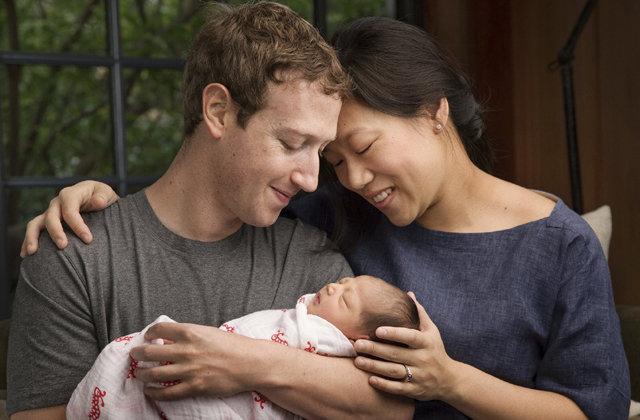 Ennyire cuki Mark Zuckerberg újszülött kislánya