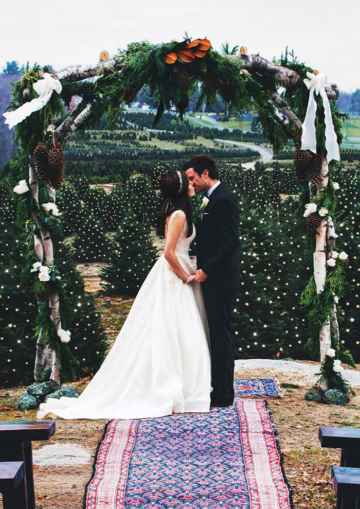 Tündérmesébe illő esküvőt rendeztek a fenyőfa ligetben – megható képek