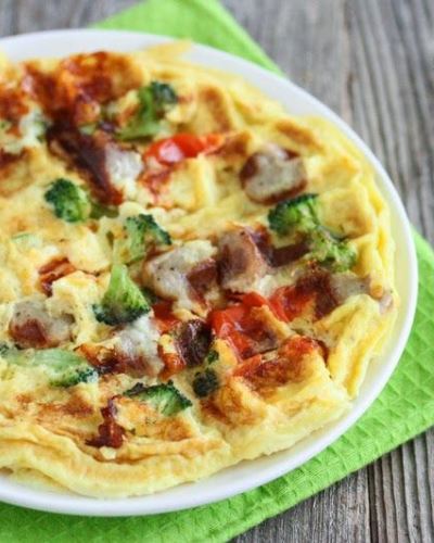 Szupergyors reggeli: omlett gofri