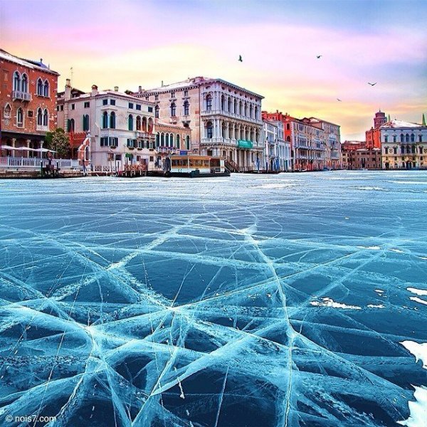 Velence a jég fogságában - képek