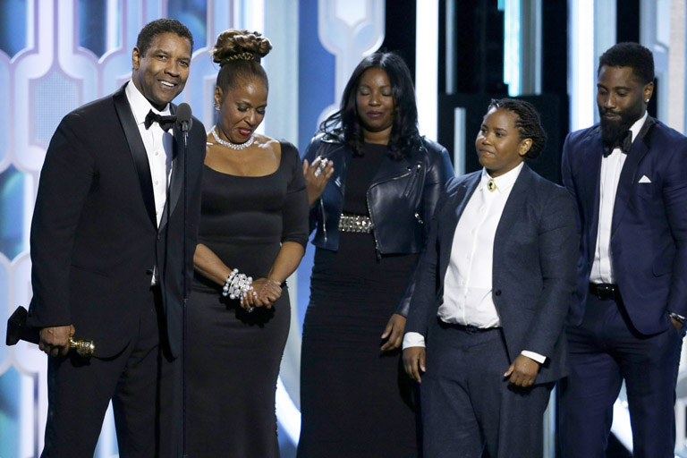 Denzel Washington családjával a gálán