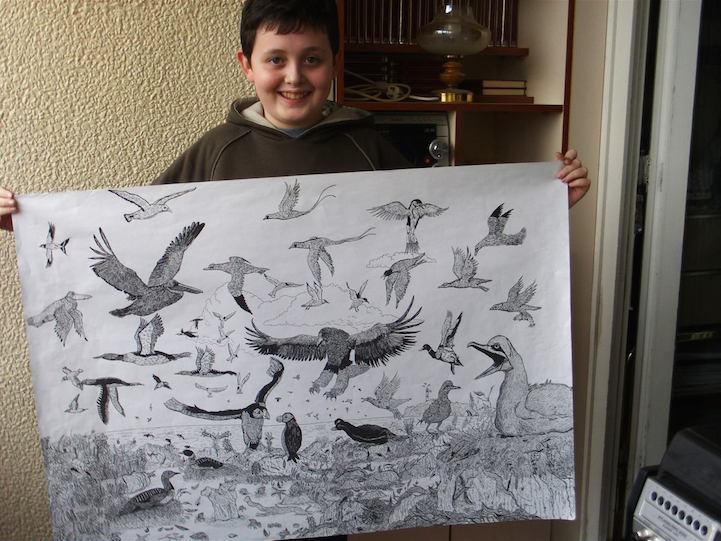 Elképesztő rajzokat készít a 11 éves kisfiú - fotók