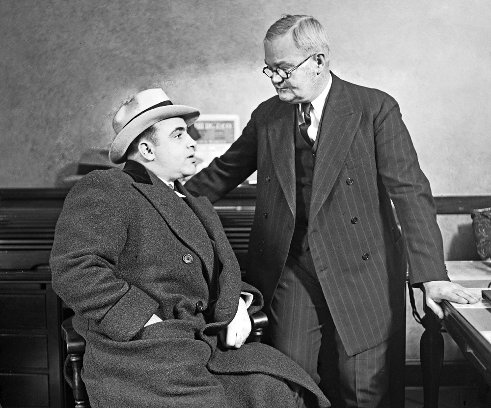 Al Capone és John Stege, chicago-i rendőrkapitány