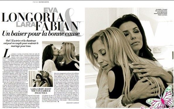 Eva Longoria leszbikus csókkal üzent