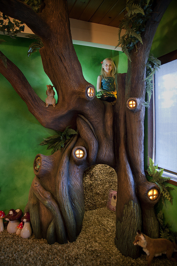 Varázslatos fakuckót csinált kislánya szobájába az ezermester apuka