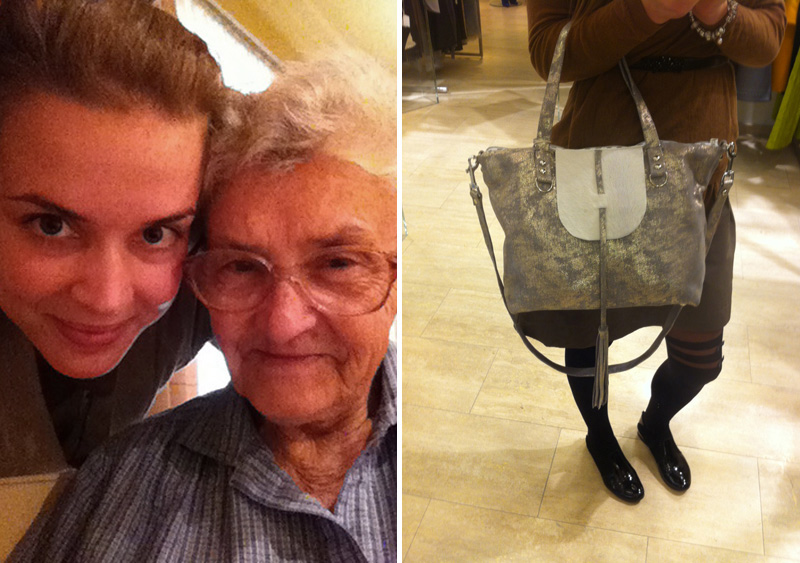 Kitti táskákat tervez nagymamájával