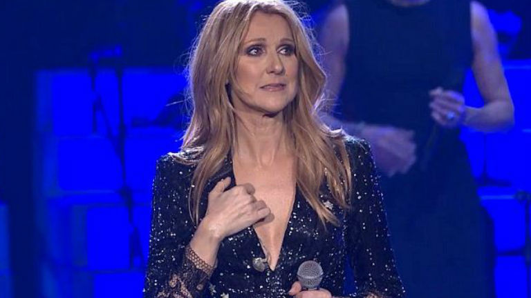 Celine Dion a színpadon sírt férjéért