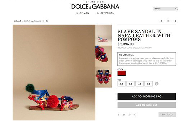 Botrányos szandált dobott piacra a Dolce & Gabbana