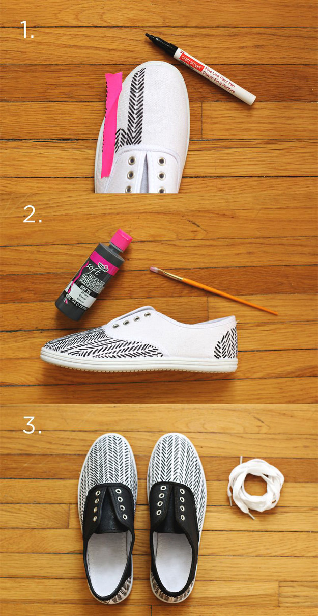 15 szuper és egyszerű DIY megoldás, amivel újjávarázsolhatod a megunt cipőidet