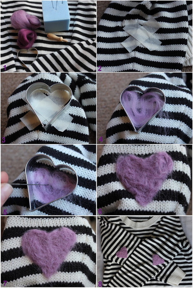 Öltöztesd fel a pulcsidat. Gondoltad volna, hogy a szív alakú sütőforma segít majd ebben?
