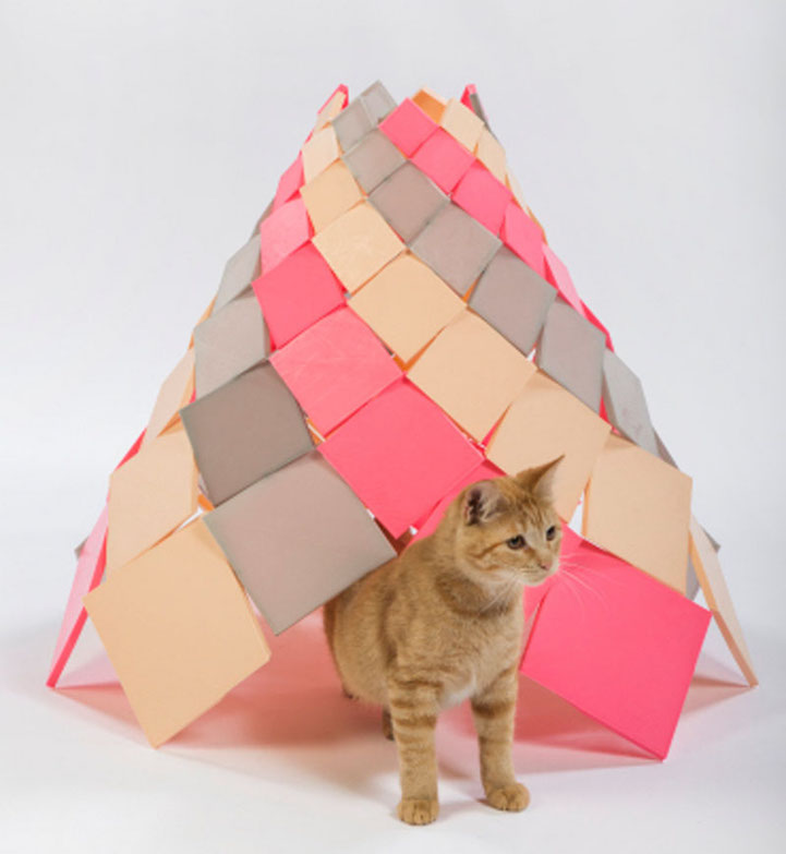 Kreatív macskaházakkal segítenek a dizájnerek