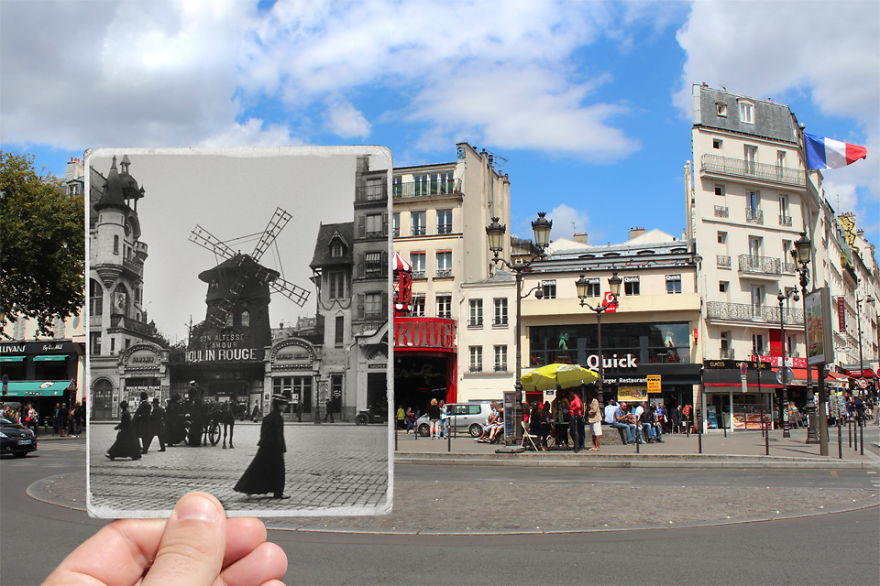 Régi és mai fotók kombinációja bizonyítja Párizs örök szépségét - gyönyörű képek