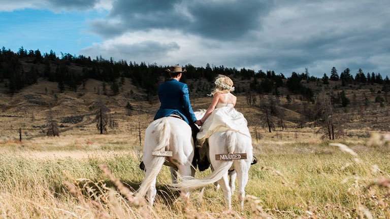 Mesebeli lovas esküvő - fotók