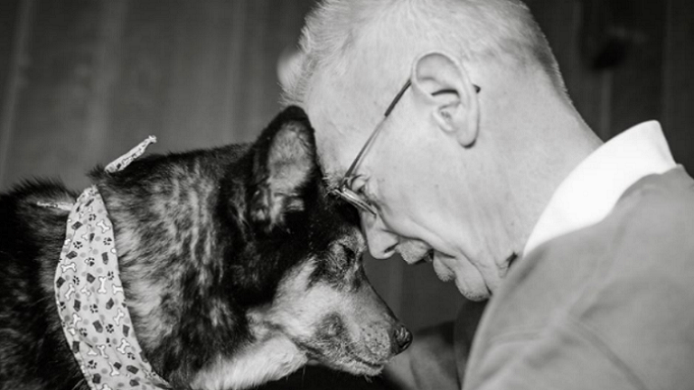 Vak és rákos kutyát fogadott örökbe az önzetlen férfi - megható fotók