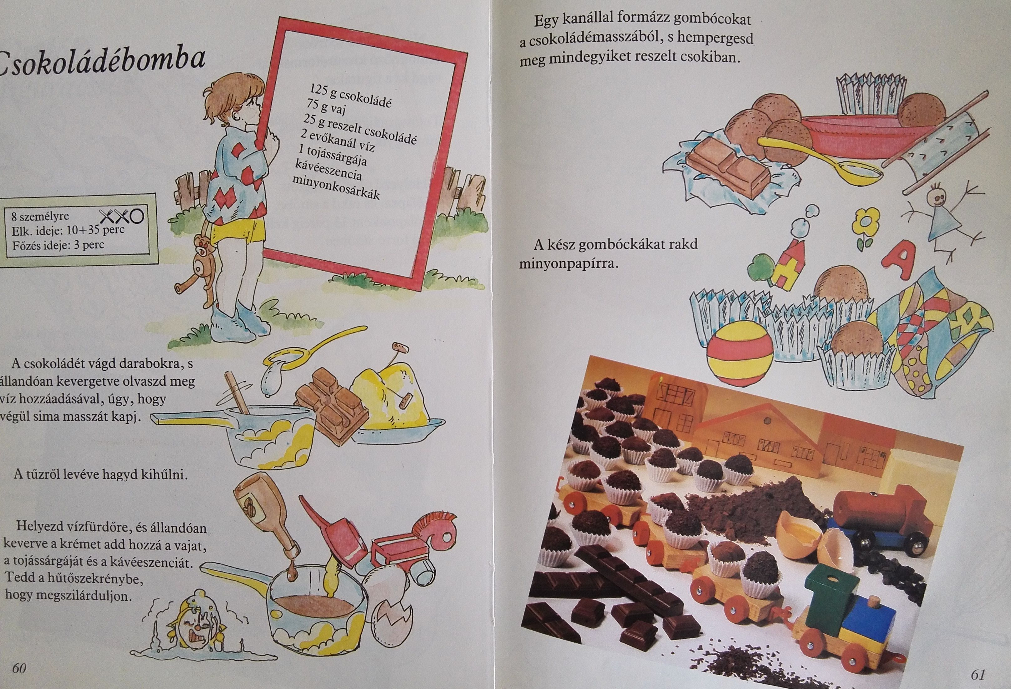 Ropiházikó és bonbonos vonat: retró szakácskönyvek gyerekeknek