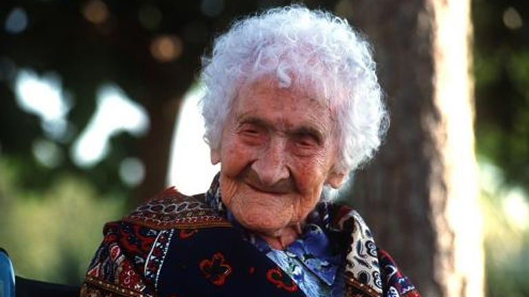 Jeanne Louis Calment 122 éves korában (Fotó: Tumblr)